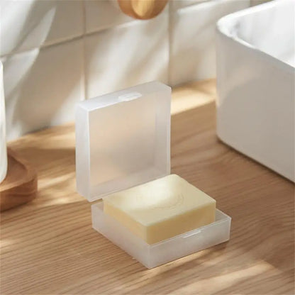 Sealed Waterproof Soap Box Portable Travel Soap Box with Sponge Transparent Plastic Soap Storage Box With Lid Keep Soap Dish