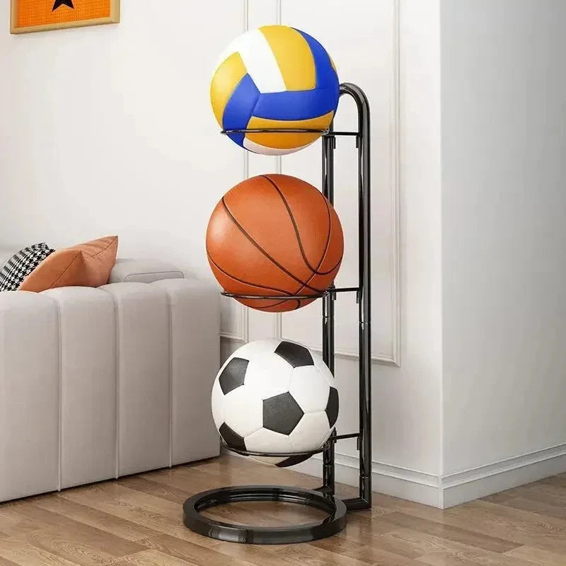 2/3/4/5Layers Basketball Storage Rack Indoor Children Balls Placed Rack Football Volleyball Basketball Holder Balls Metal Stand