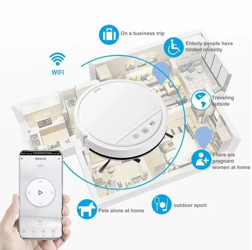 NEW Robot Vacuum Cleaner Automatic Recharging Sweeping Suction Dragging Voice Control Sweeping Robot With APP Remote Control