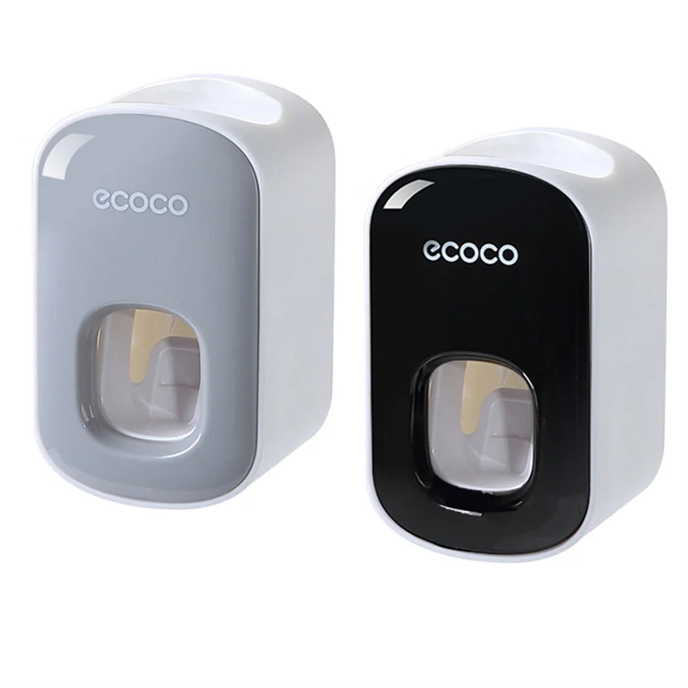 ECOCO Waterproof Toothpaste Squeezer Automatic Toothpaste Dispenser Wall Mount Bathroom Bathroom Accessories Toothbrush Holder