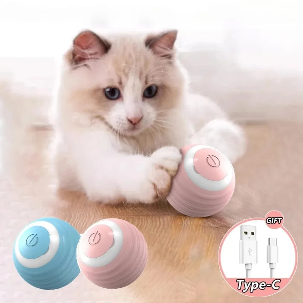 Interactive Cat Toy Electric Cat Ball Toy Smart Cat Training Automatic Rolling Pet Toys Accessories for Cats Supplies Products